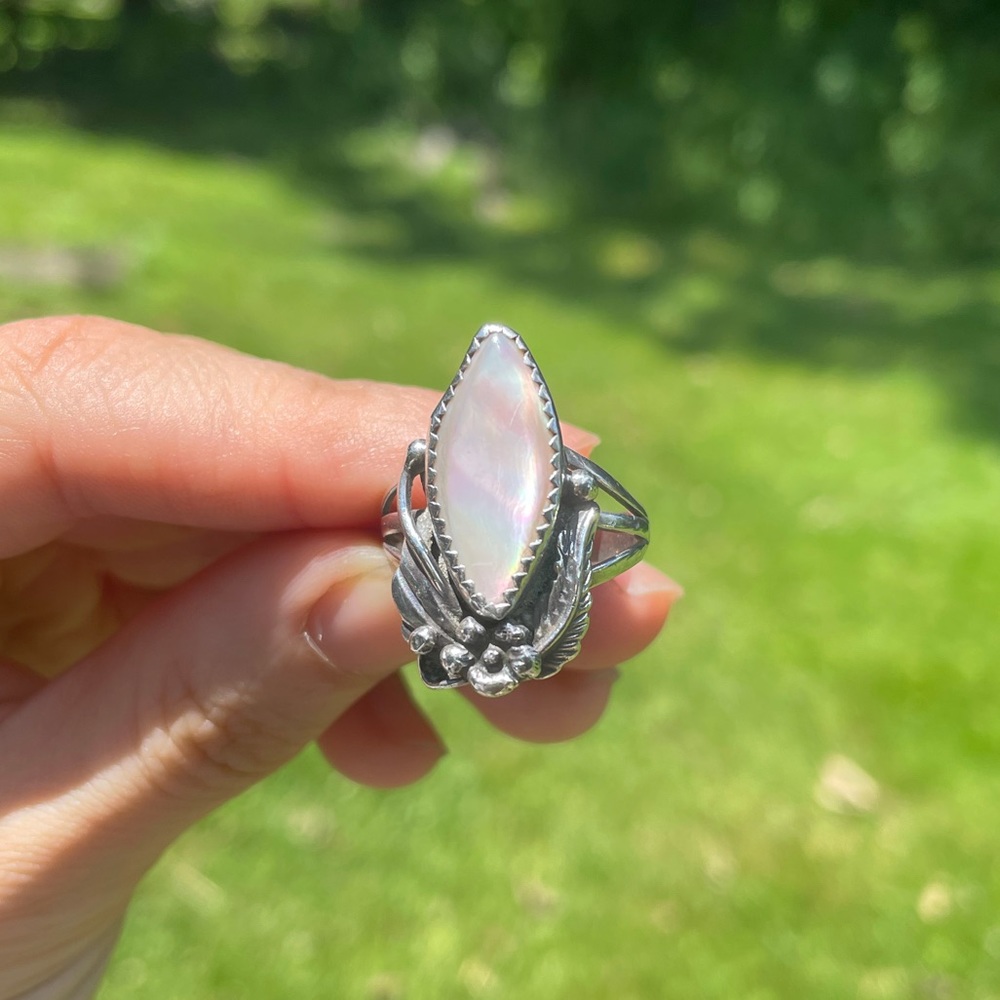 Sterling Silver Mother of Pearl Ring